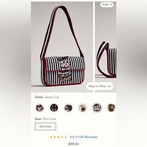 Anthropologie Fiona Beaded Bag - Sassy Cat